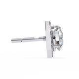 WOKE ™ VVS-F Lab Grown 2.20 Carat Round cut Diamond earrings in 14/18k Gold
