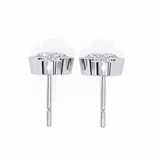 WOKE ™ VVS-F Lab Grown Round cut Diamond BEZEL studs in 14/18k Gold