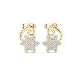 0.65 CT Round Moissanite Studs in 9K Gold/925 Silver |WOKE