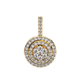 WOKE ™ VVS-F Lab Grown Diamond .60 Carat DOUBLE HALO pendant