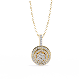 WOKE ™ VVS-F Lab Grown Diamond .60 Carat DOUBLE HALO pendant