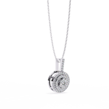 WOKE ™ VVS-F Lab Grown Diamond .60 Carat DOUBLE HALO pendant