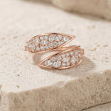 2 CT Pear and Round Lab Grown Diamond Ring in 9K Gold/14K Gold |WOKE