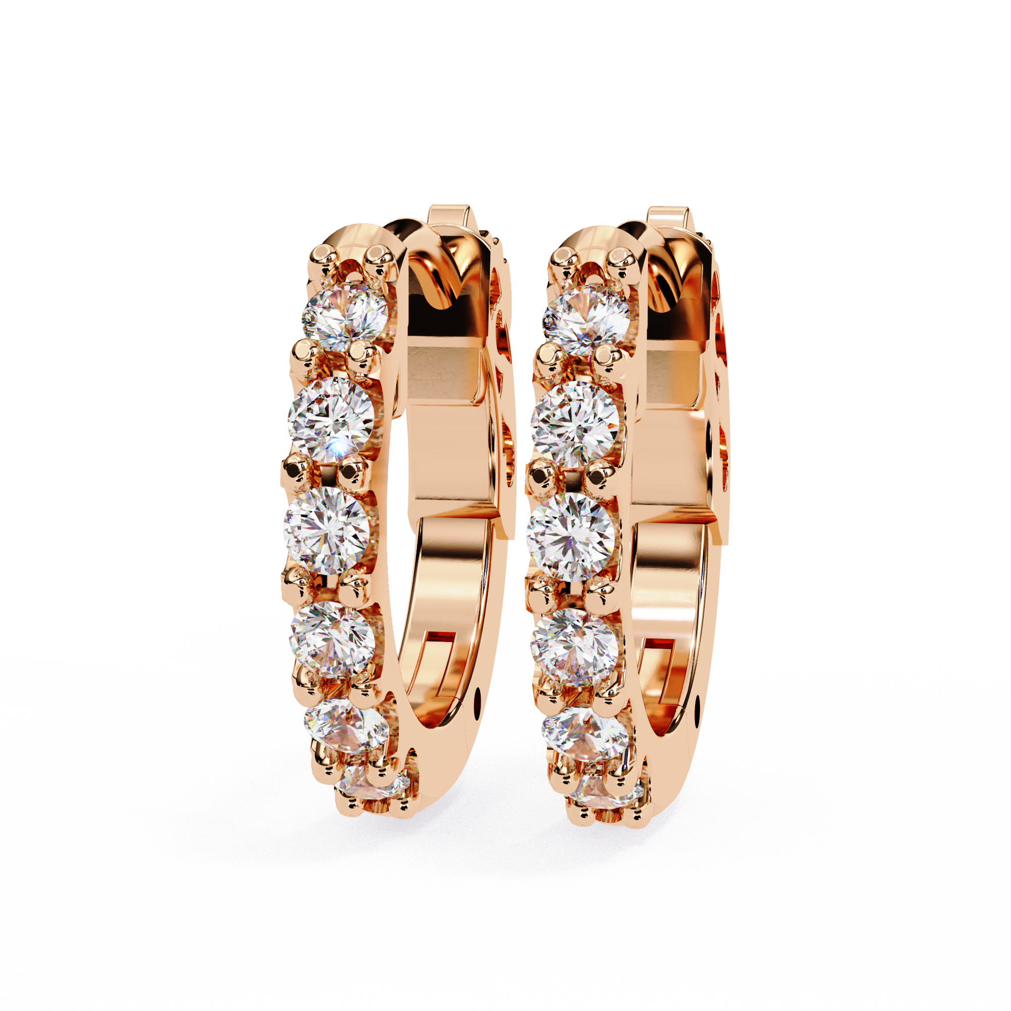 WOKE ™ VVS-F Lab Grown Round cut Diamond Bali in 14/18k Gold