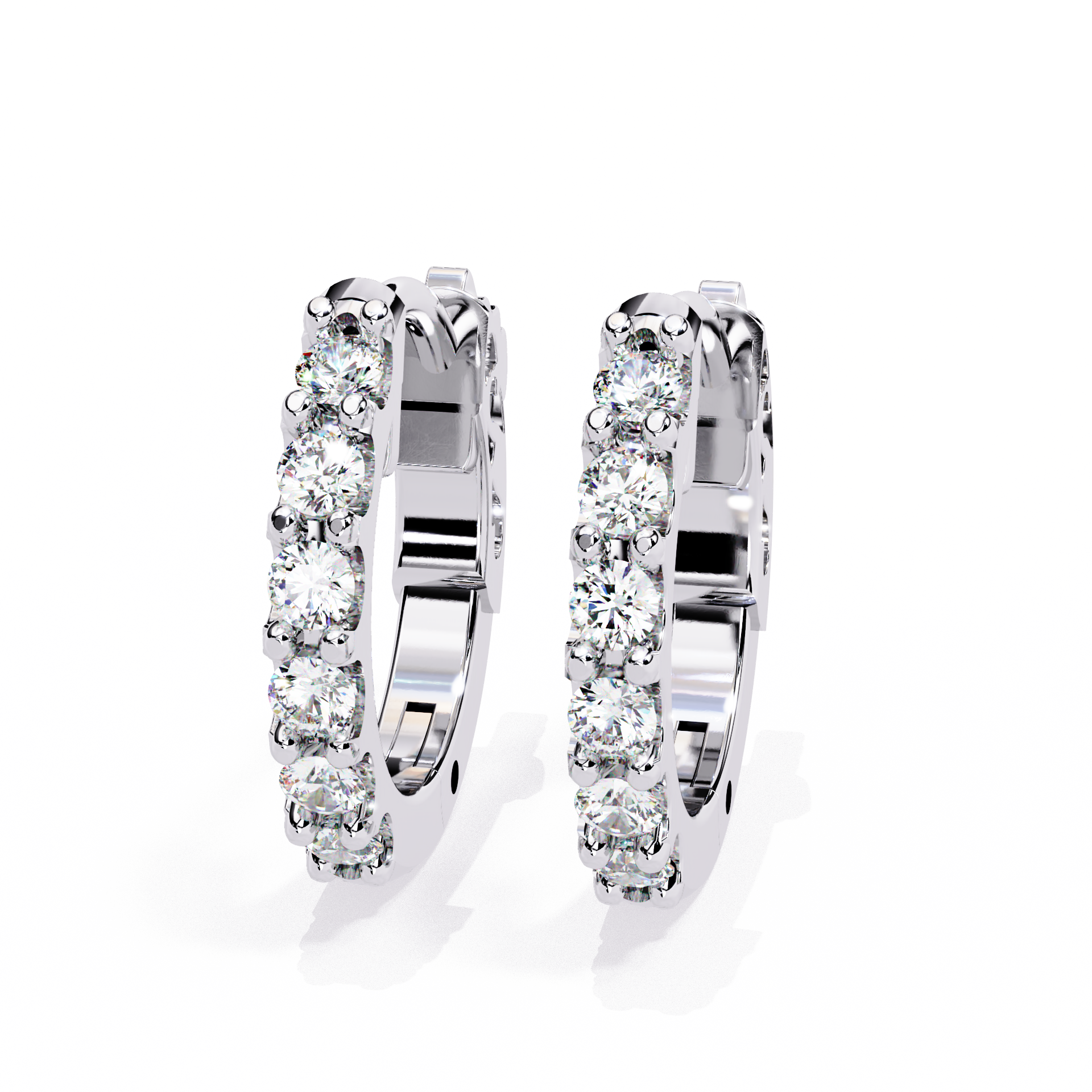 WOKE ™ VVS-F Lab Grown Round cut Diamond Bali in 14/18k Gold