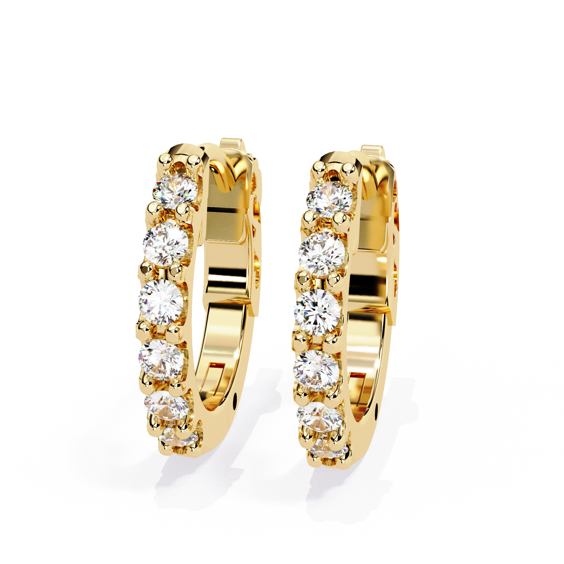 WOKE ™ VVS-F Lab Grown Round cut Diamond Bali in 14/18k Gold