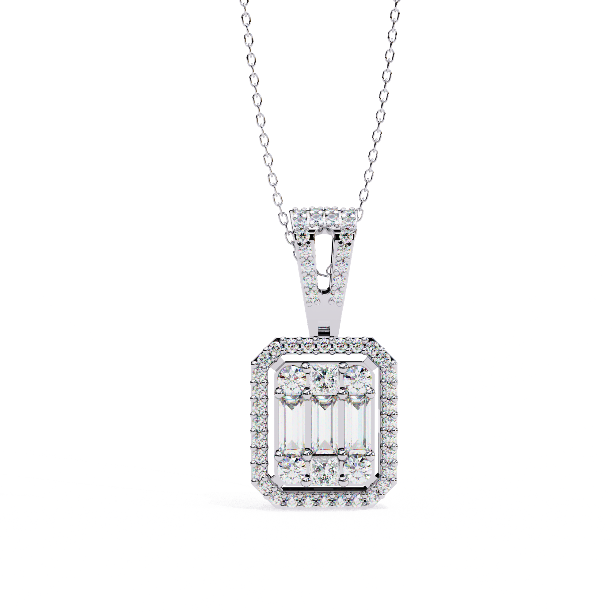 WOKE ™ VVS-F Lab Grown Diamond .60 Carat Hexagonal pendant (NO CHAIN)