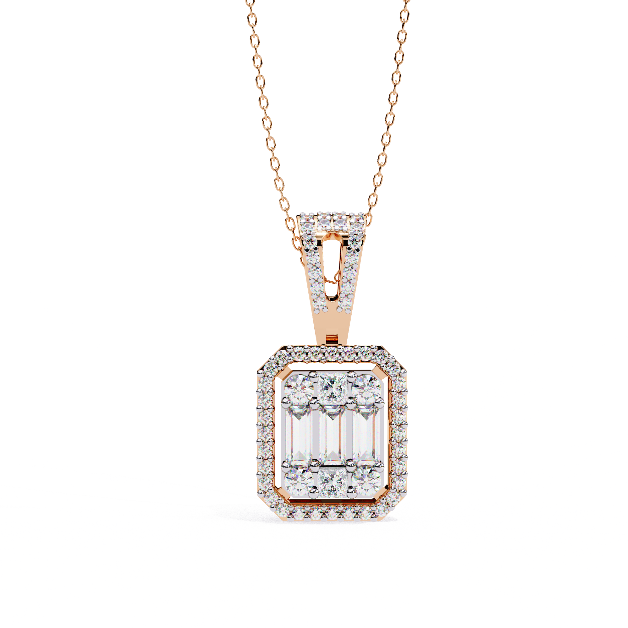 WOKE ™ VVS-F Lab Grown Diamond .60 Carat Hexagonal pendant (NO CHAIN)