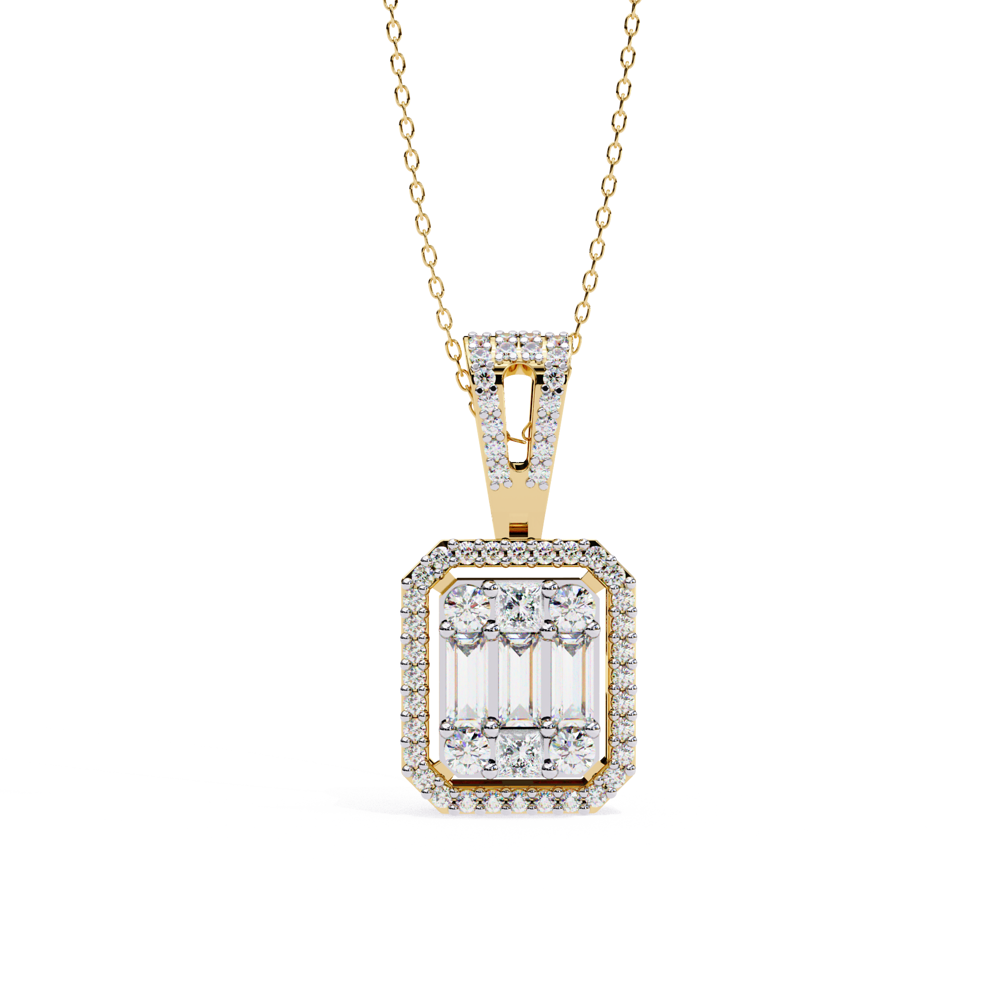 WOKE ™ VVS-F Lab Grown Diamond .60 Carat Hexagonal pendant (NO CHAIN)