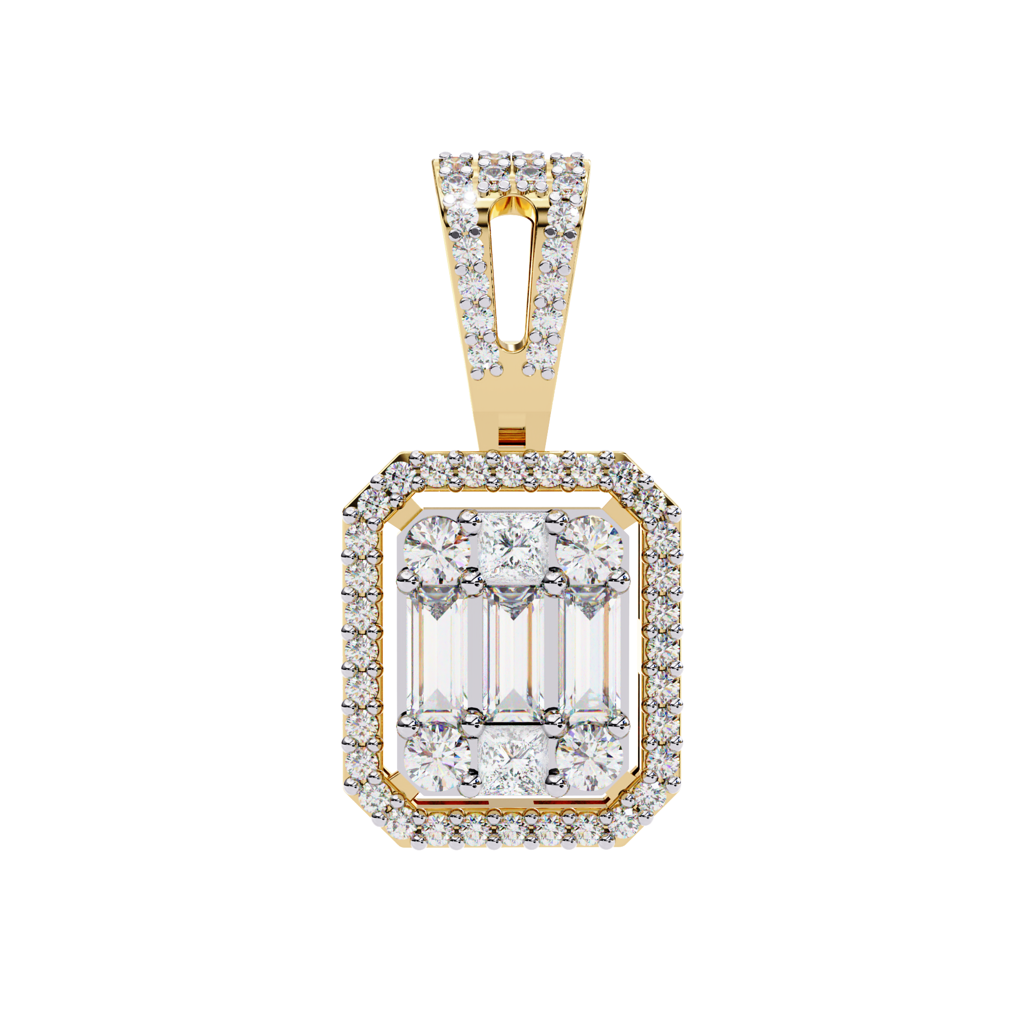 WOKE ™ VVS-F Lab Grown Diamond .60 Carat Hexagonal pendant (NO CHAIN)