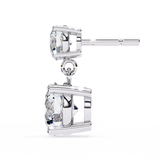 WOKE ™ 2.70 CARAT 6 PRONG CROWN  VVS-EF ROUND CUT Lab Grown Diamond Earrings in 14/18k Gold|