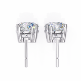 WOKE ™ 2.70 CARAT 6 PRONG CROWN  VVS-EF ROUND CUT Lab Grown Diamond Earrings in 14/18k Gold|