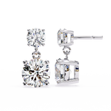 WOKE ™ 2.70 CARAT 6 PRONG CROWN  VVS-EF ROUND CUT Lab Grown Diamond Earrings in 14/18k Gold|