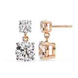 WOKE ™ 2.70 CARAT 6 PRONG CROWN  VVS-EF ROUND CUT Lab Grown Diamond Earrings in 14/18k Gold|