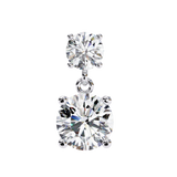 WOKE ™ 2.70 CARAT 6 PRONG CROWN  VVS-EF ROUND CUT Lab Grown Diamond Earrings in 14/18k Gold|