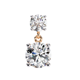 WOKE ™ 2.70 CARAT 6 PRONG CROWN  VVS-EF ROUND CUT Lab Grown Diamond Earrings in 14/18k Gold|