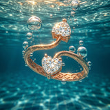 2 CT Heart Cut Lab Grown Diamond Ring in 9K/14K Gold |WOKE