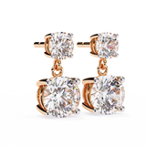 WOKE ™ 2.70 CARAT 6 PRONG CROWN  VVS-EF ROUND CUT Lab Grown Diamond Earrings in 14/18k Gold|