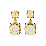 WOKE ™ 2.70 CARAT 6 PRONG CROWN  VVS-EF ROUND CUT Lab Grown Diamond Earrings in 14/18k Gold|