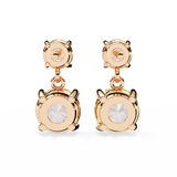 WOKE ™ 2.70 CARAT 6 PRONG CROWN  VVS-EF ROUND CUT Lab Grown Diamond Earrings in 14/18k Gold|