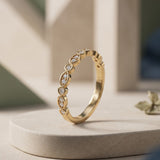 0.14 CT Round Lab Grown Diamond Ring in 9K Gold/14K Gold |WOKE