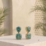 9 CT Green Sapphire Ear-rings |WOKE
