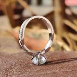 1.5 TW Portuguese Cut Contemporary Twisted Shank Moissanite Ring| WOKE