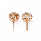 WOKE ™ 1.40 CARAT Triple Claw Prong  VVS-EF ROUND CUT Moissanite Studs in 14/18k Gold| (Copy)