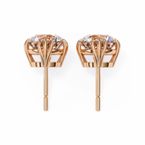 WOKE ™ 1.40 CARAT Triple Claw Prong  VVS-EF ROUND CUT Moissanite Studs in 14/18k Gold| (Copy)
