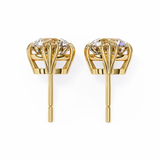 WOKE ™ 1.40 CARAT Triple Claw Prong  VVS-EF ROUND CUT Moissanite Studs in 14/18k Gold| (Copy)