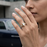 2.2 CT Marquise Cut Lab Grown Diamond Ring in 9K Gold/14K Gold |WOKE