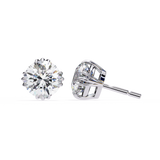 WOKE ™ 1.40 CARAT Triple Claw Prong  VVS-EF ROUND CUT Moissanite Studs in 14/18k Gold| (Copy)