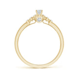 Lab-Grown-Oval Diamond Engagement Ring with Bezel-Set Accents| WOKE