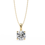 WOKE ™ VVS-F Lab Grown 1.00 Carat Round cut Diamond pendant | No chain