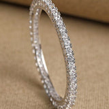 4 pair Solitaire bangles| In 925 sterling silver