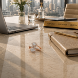 2.5 CT Round,Pear and Oval Lab Grown Diamond Ring in 9K/14K Gold |WOKE