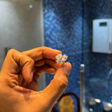 4.8 carat tri cut ring | Moissanite ring in gold and  925 sterling silver| GRA certified moissanites