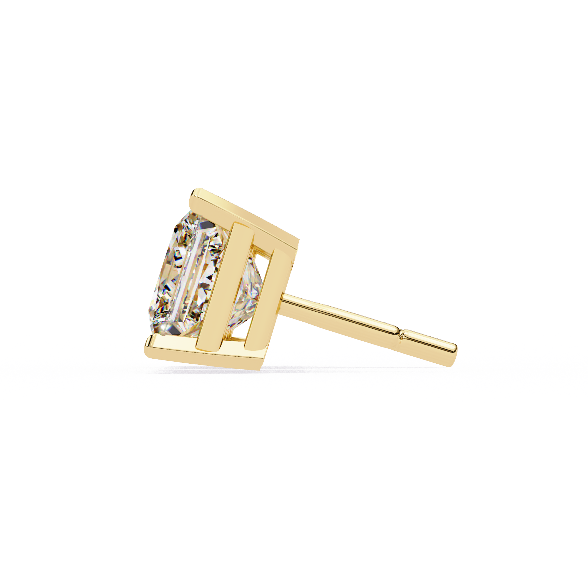 WOKE ™ 1.40 CARAT Prong  VVS-EF Princess cut Lab Grown Diamond Studs in 14/18k Gold