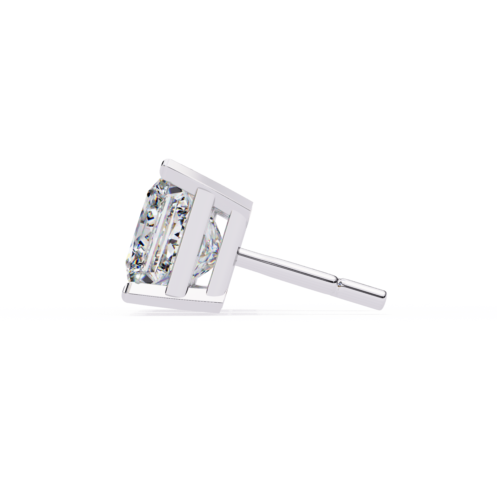 WOKE ™ 1.40 CARAT Prong  VVS-EF Princess cut Lab Grown Diamond Studs in 14/18k Gold