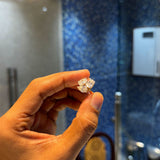 4.8 carat tri cut ring | Moissanite ring in gold and  925 sterling silver| GRA certified moissanites
