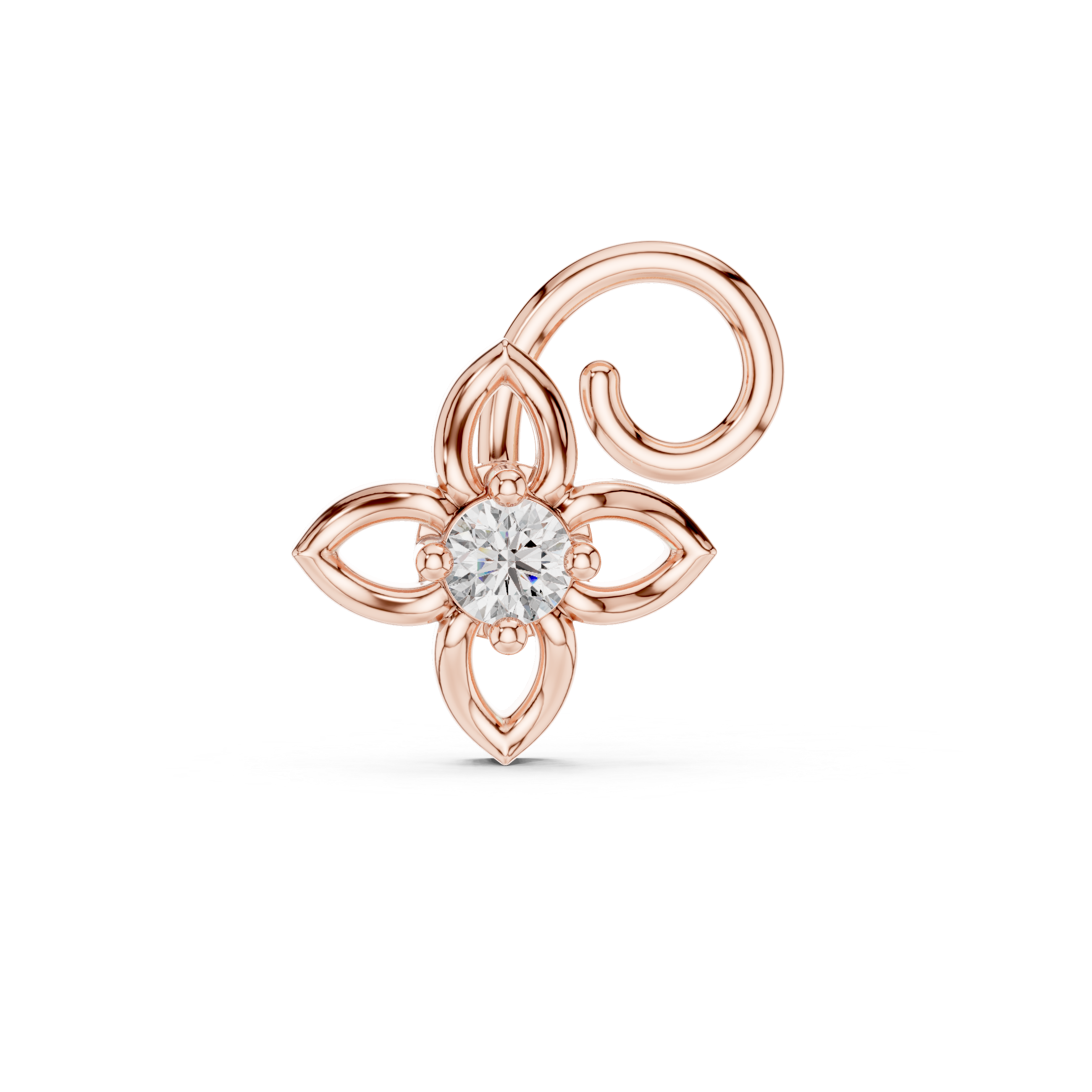 0.015 CT Round Lab Grown Diamond Studs in 9K Gold/925 Silver |WOKE