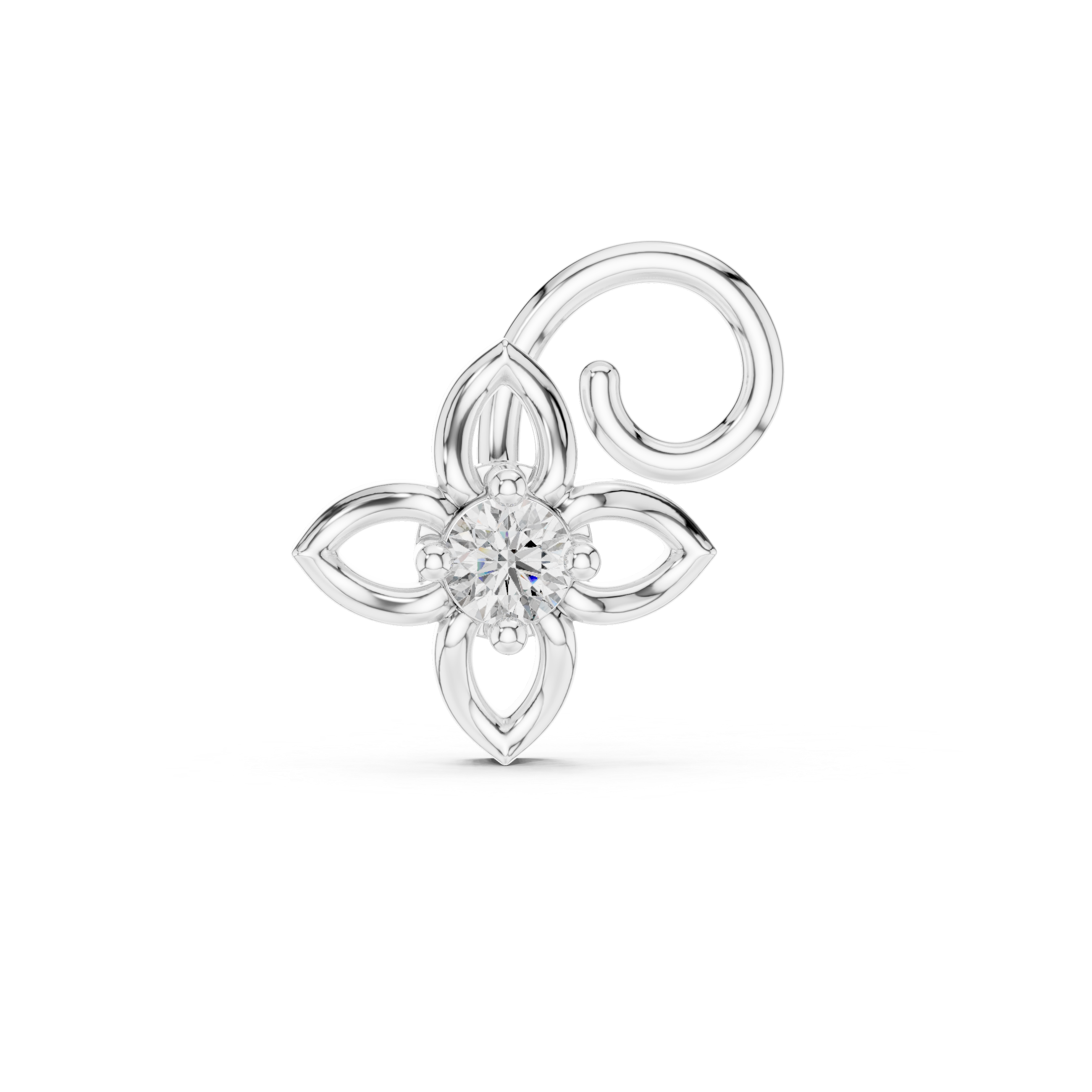 0.015 CT Round Lab Grown Diamond Studs in 9K Gold/925 Silver |WOKE