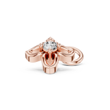 0.015 CT Round Moissanite Studs in 9K Gold/925 Silver |WOKE