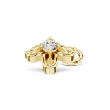 0.015 CT Round Lab Grown Diamond Studs in 9K Gold/925 Silver |WOKE