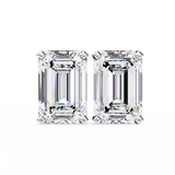 WOKE ™ 2.00 CARAT  VVS-EF Emerald CUT Lab Grown Diamond Studs in 14/18k Gold|