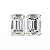 WOKE ™ 2.00 CARAT  VVS-EF Emerald CUT Lab Grown Diamond Studs in 14/18k Gold|