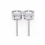 WOKE ™ 2.00 CARAT  VVS-EF Emerald CUT Lab Grown Diamond Studs in 14/18k Gold|