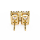 WOKE ™ 2.00 CARAT  VVS-EF Emerald CUT Lab Grown Diamond Studs in 14/18k Gold|