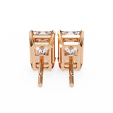 WOKE ™ 2.00 CARAT  VVS-EF Emerald CUT Lab Grown Diamond Studs in 14/18k Gold|
