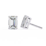 WOKE ™ 2.00 CARAT  VVS-EF Emerald CUT Lab Grown Diamond Studs in 14/18k Gold|